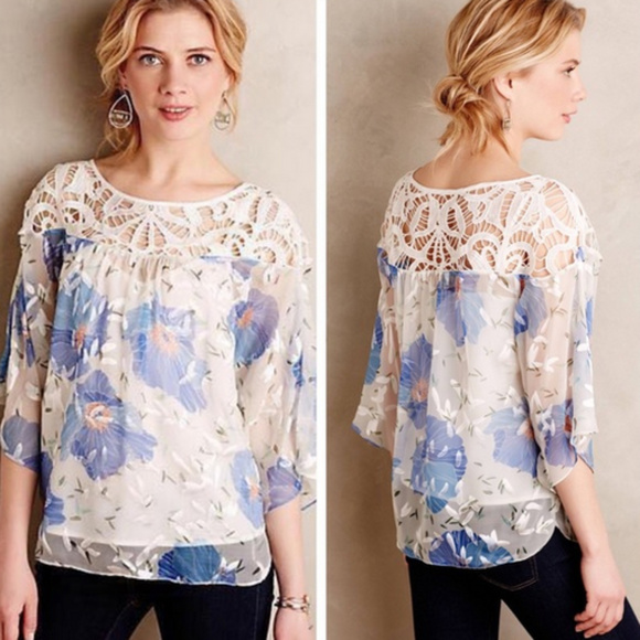 Anthropologie Tops - Anthropologie Vanessa Virginia Peasant Top